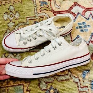 Converse White Low-Top Canvas Sneakers